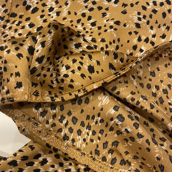 NWT Topshop Mustard/Black Leopard Print Flounce Maxi Skirt - Size 8 EUC - Picture 8 of 13